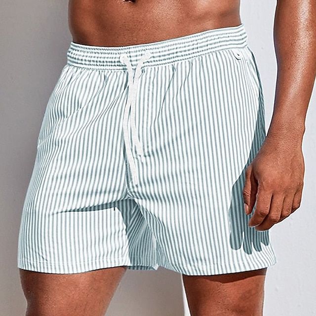 Gestreepte Heren Zwemshorts Sneldrogend en Comfortabel