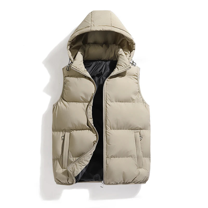Gewatteerde Bodywarmer met Capuchon voor Heren