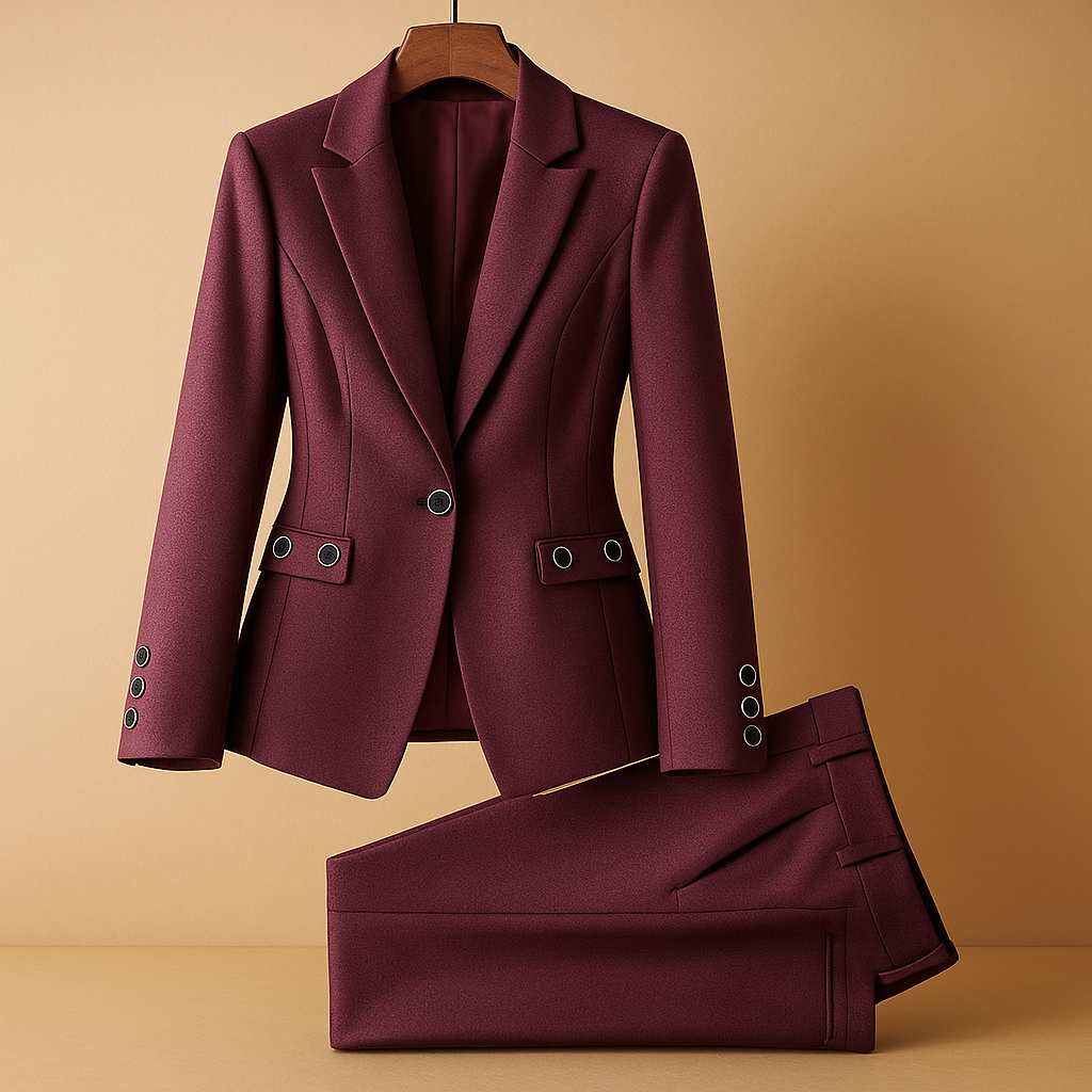 Dames Blazer Set met Pantalon voor Werk en Formele Gelegenheden