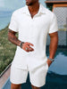 Herenset Zomer Overhemd en Shorts Casual Look