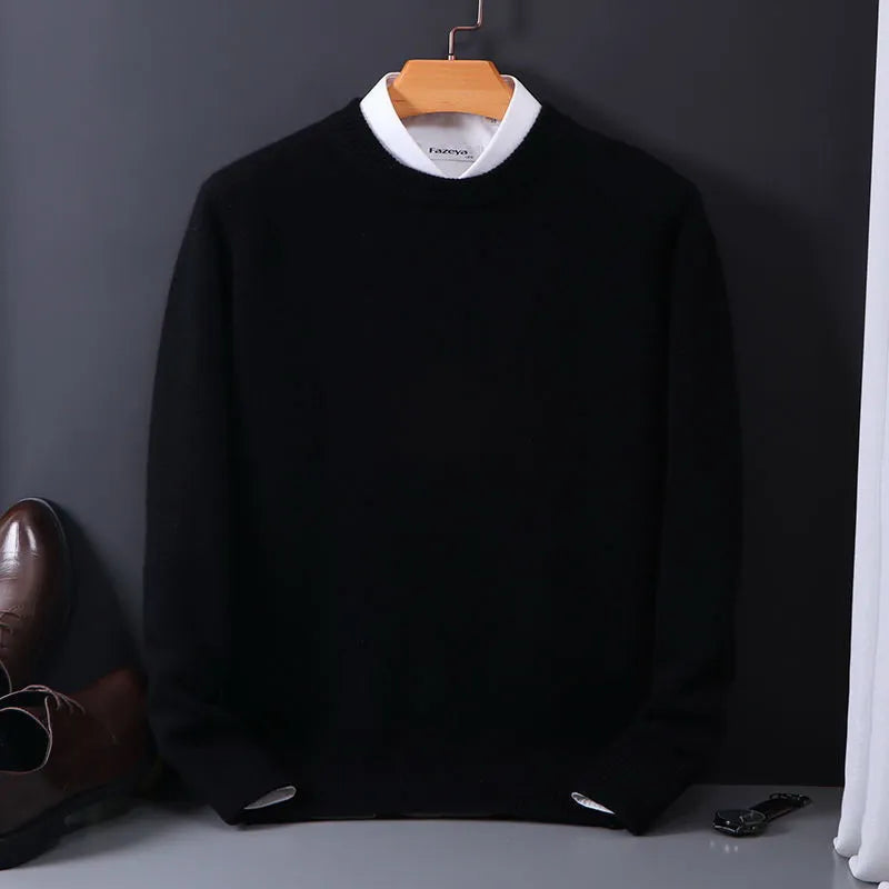 Stijlvolle Kasjmier Herenpullover voor Winterdagen