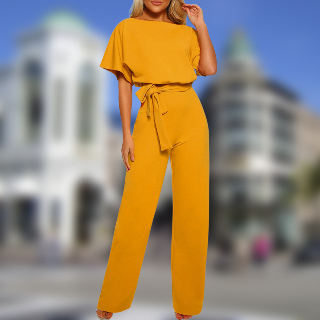 Elegante Jumpsuit met Riem | Stijlvolle Jumpsuit voor Werk en Feest