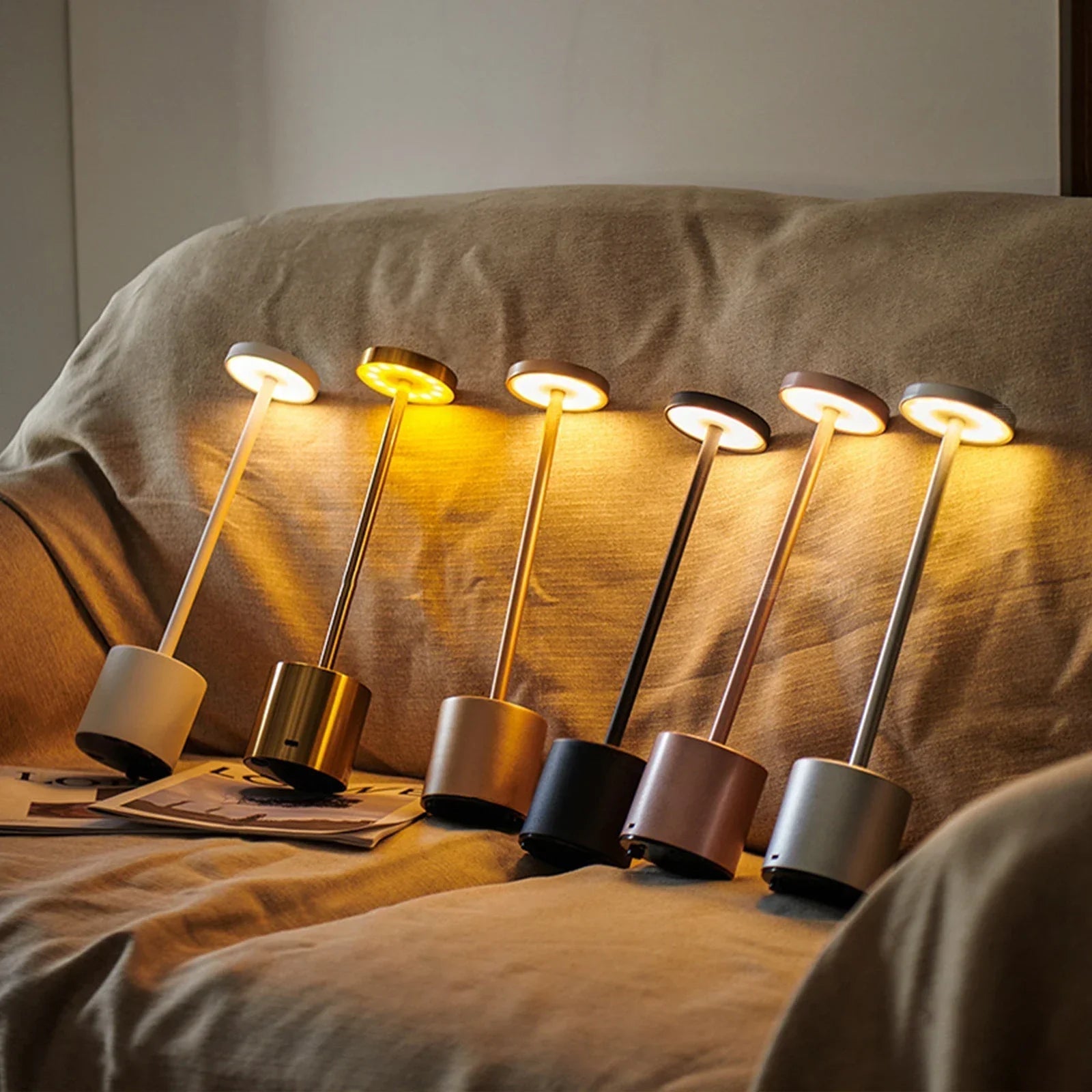 Draadloze Touch Tafellamp met Warm Licht