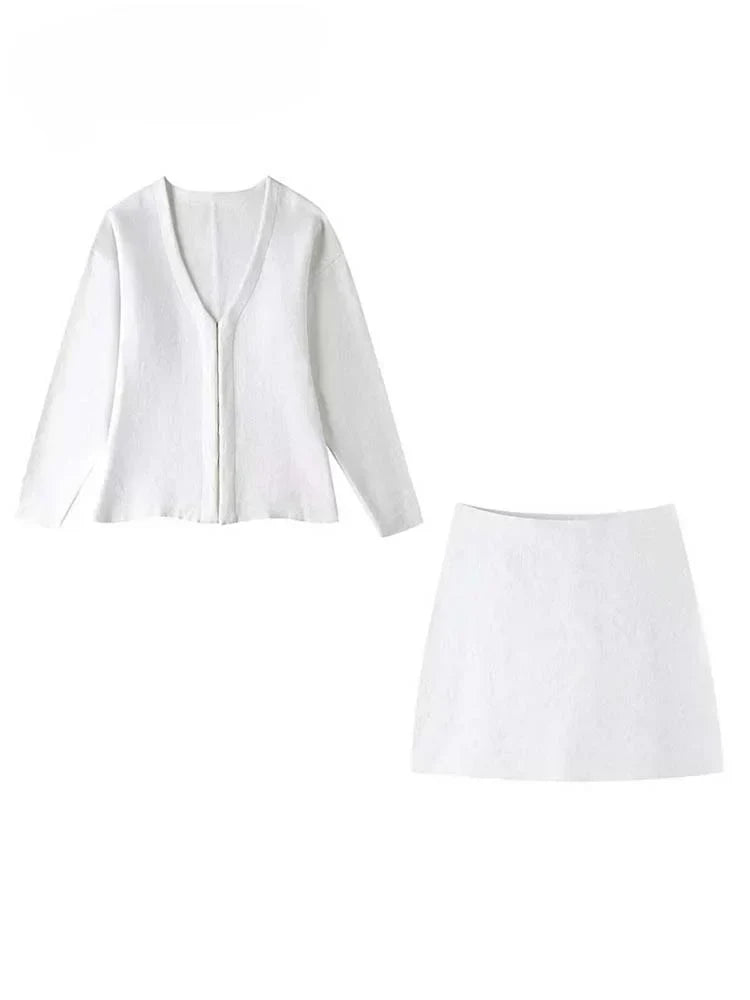 Chique Blazer en Rok Set voor Dames