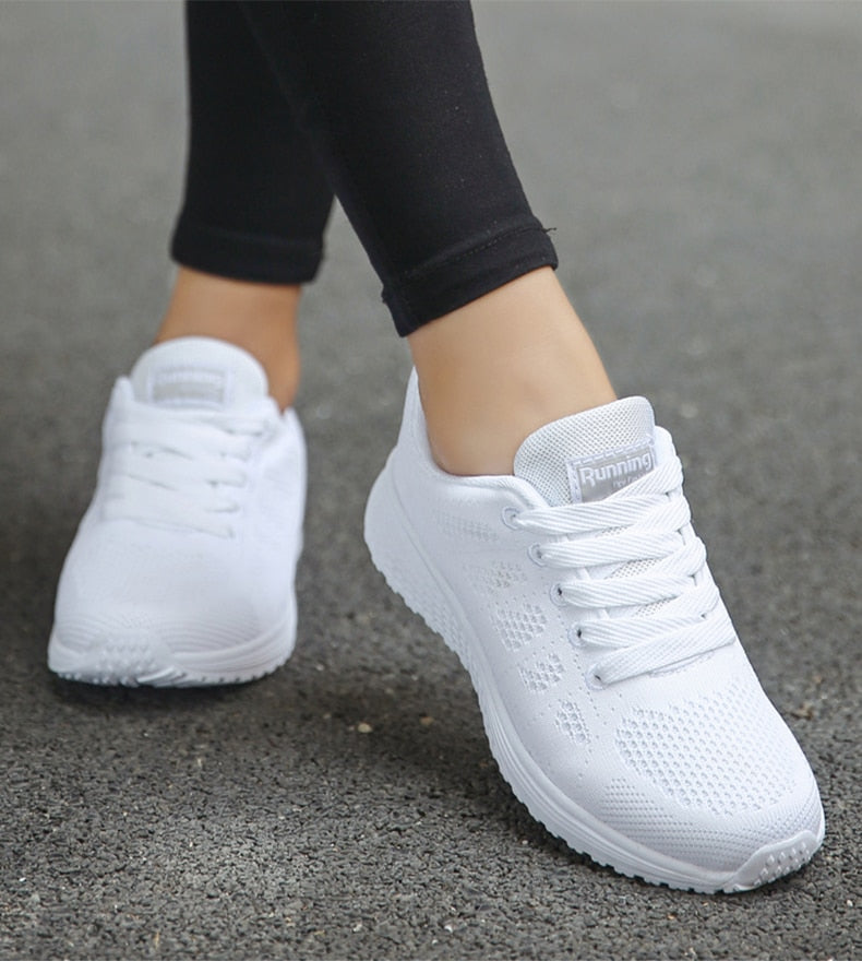 Lichte en Ademend Dames Sneakers met Stabiliteit