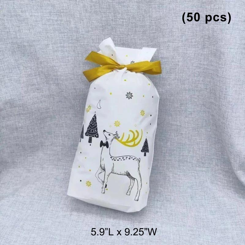 Kerst Cadeauzakjes – Feestelijke Gift Bags voor Cadeaus (50 stuks)