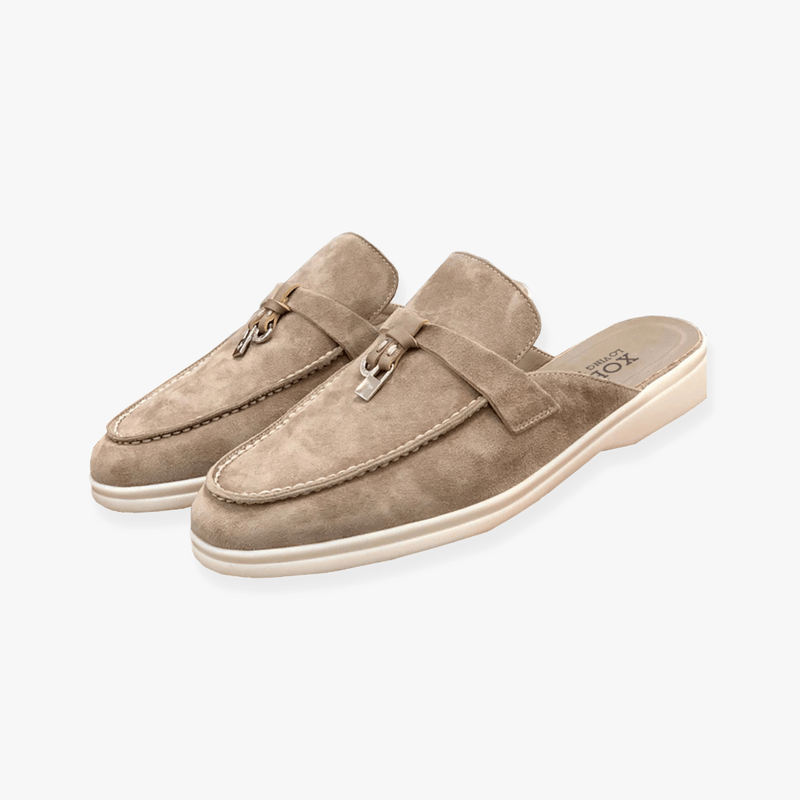 Dames Slip-on Mules met Elegante Gesp en Comfortzool