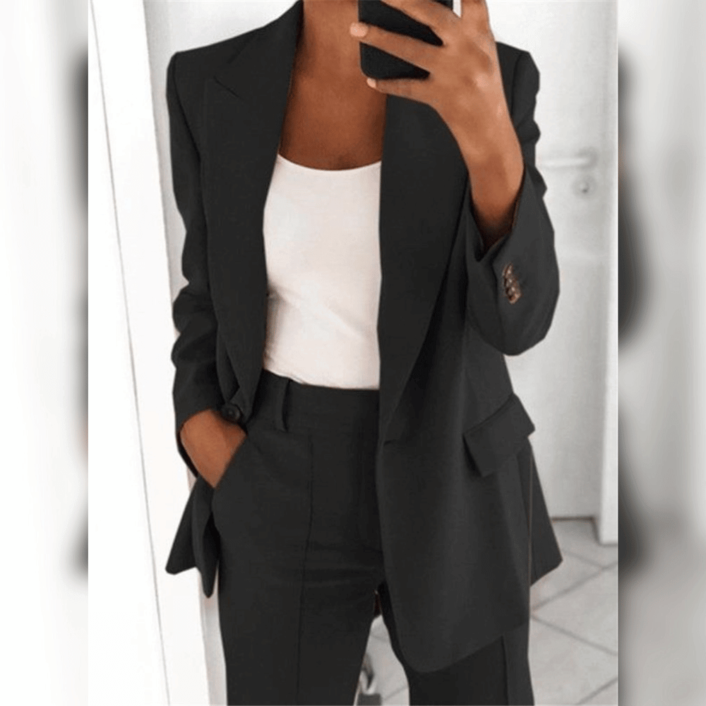 Elegante Tweedelige Damespak voor Werk en Avondgelegenheden