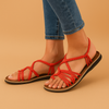 Kleurrijke dames sandalen met verstelbare bandjes en zacht voetbed