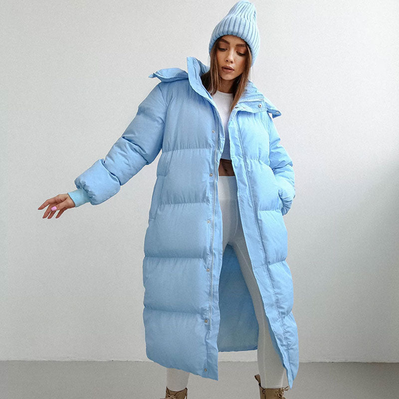 Lange Dames Winterjas met Capuchon – Warm, Winddicht en Modieus