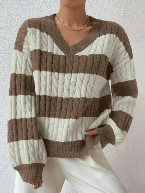 Dames Off-Shoulder Gebreide Trui - Zacht, Elegant, Meerdere Kleuren