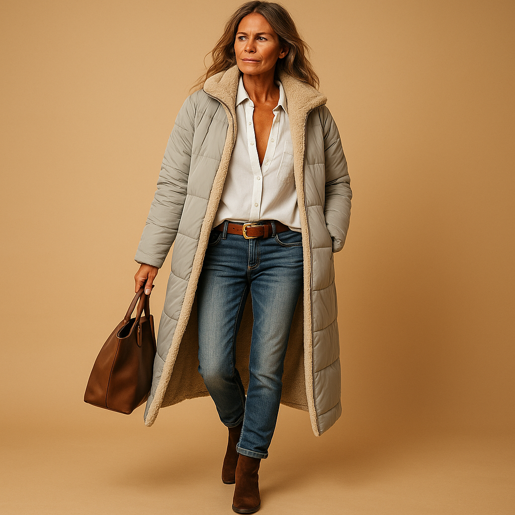 Lange Winterjas voor Dames met Comfortabele Pasvorm en Tijdloos Design