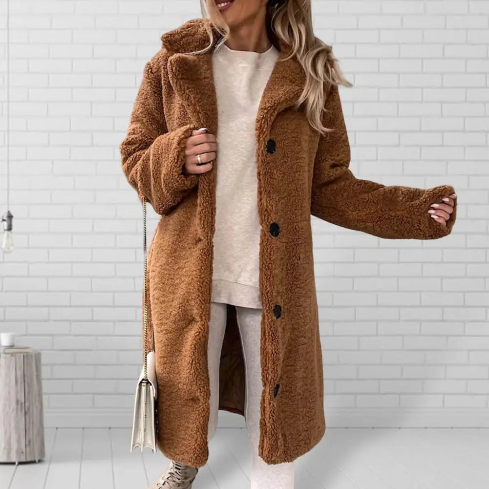 Warme en stijlvolle teddy winterjas voor dames