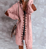 Lang Grof Gebreid Dames Vest met Capuchon – Oversized