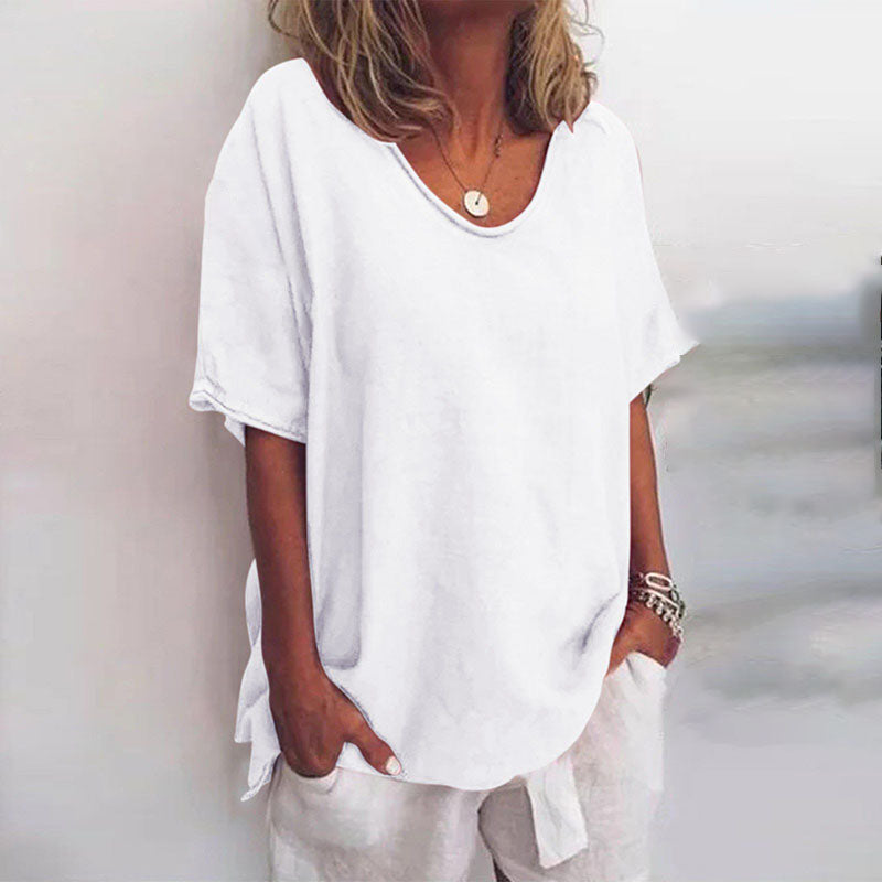 Comfortabele Luchtige Blouse met V-Hals voor Dames