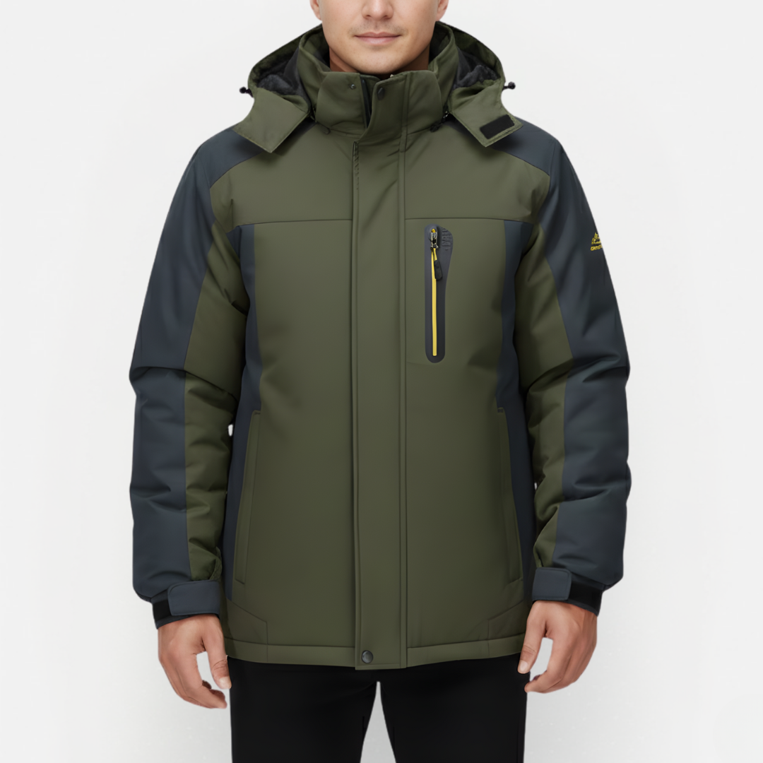 Gevoerde Heren Winterjas met Capuchon – Warm & Comfortabel