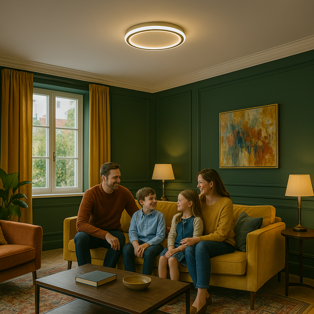 Moderne Scandinavische LED Plafondlamp - Dimbaar, Energiezuinig en Stijlvol voor Woonkamer, Eetkamer en Hal