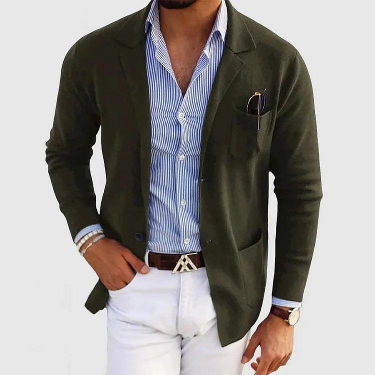 Heren Casual Blazer Vest – Stijlvolle Lichte Jas met Reverskraag
