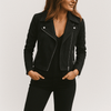 Dames Bikerjack – Stijlvolle Jas van Imitatie Suède in Wildlederlook