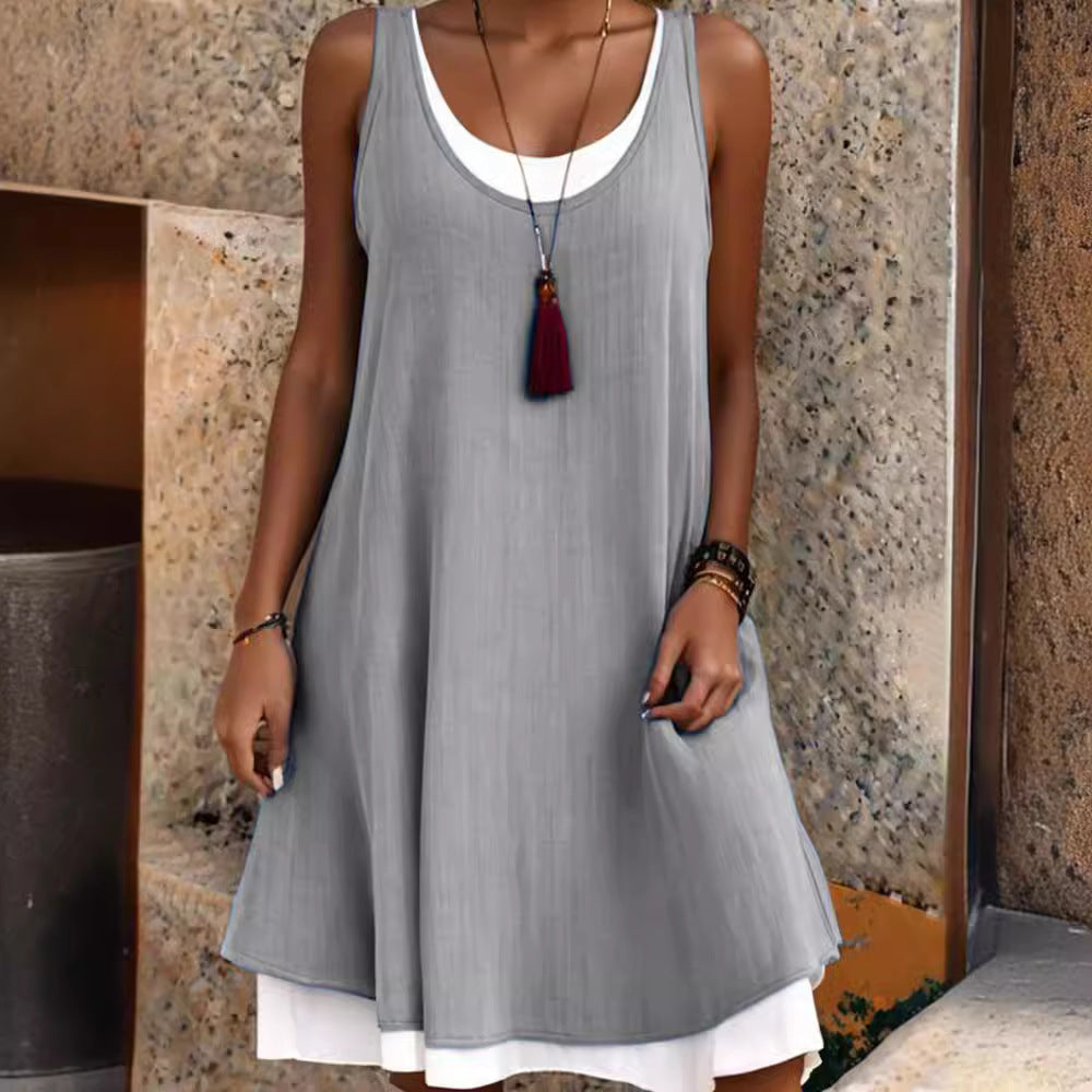 Zomerjurk Dames Losvallende Pasvorm Luchtig Comfortabel Casual