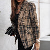 Geruite Blazer met Klassieke Pasvorm