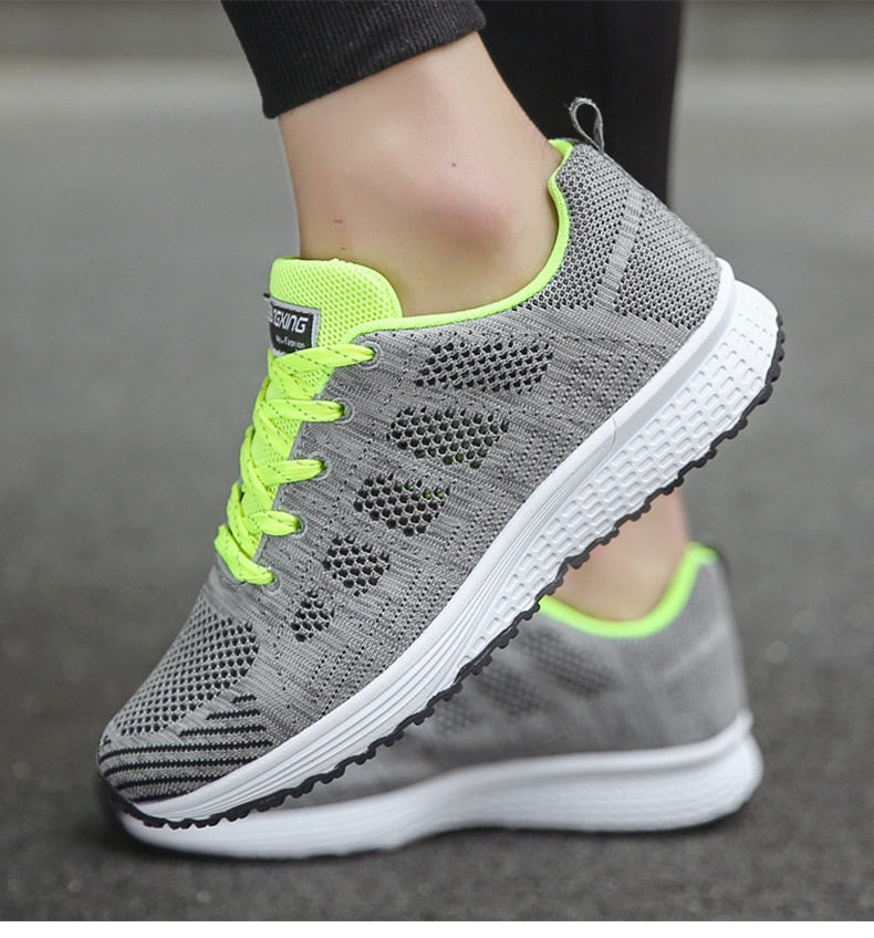 Lichte en Ademend Dames Sneakers met Stabiliteit