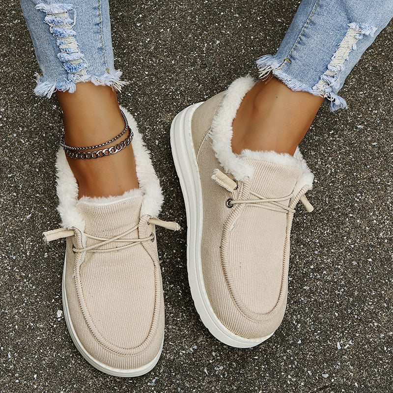 Dames Winter Sneakers – Warme Comfortabele Antislip Casual Schoenen