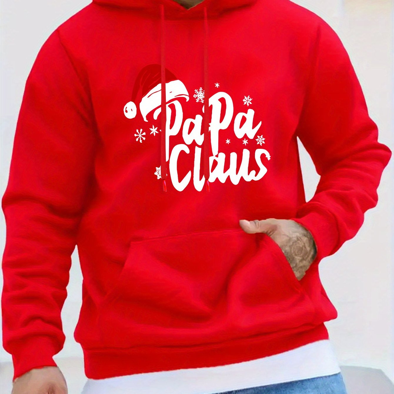Papa Claus Hoodie – Heren Kersttrui met Capuchon