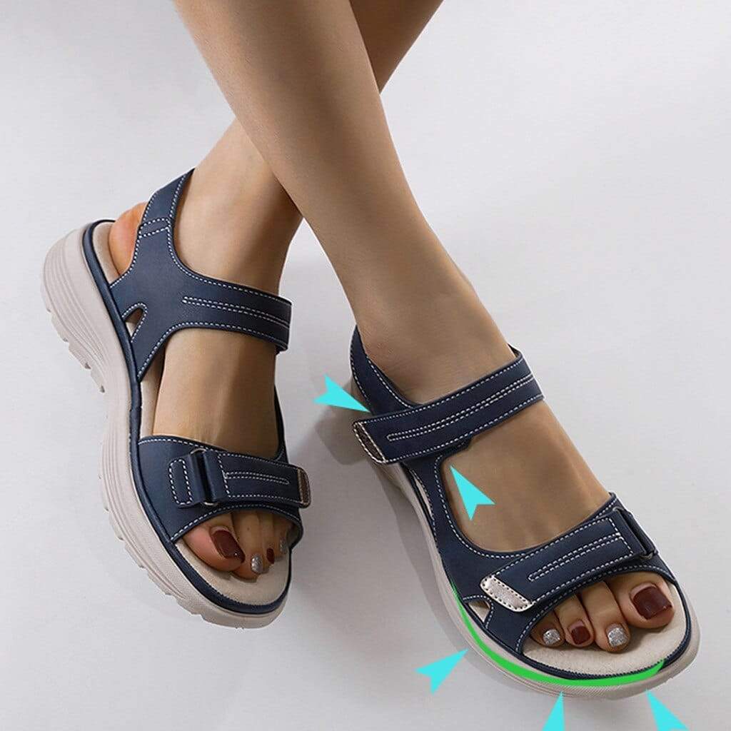 Dames Orthopedische Sandalen met Leren Zool en Verstelbare Bandjes