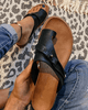 Orthopedische Leren Dames Slippers met Verstelbare Bandjes