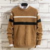 Gestreepte Slim Fit Pullover voor Mannen-mezamstore.nl