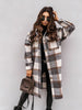 Lange Dames Jas Oversized Geruit – Warme Winterjas in 4 Kleuren