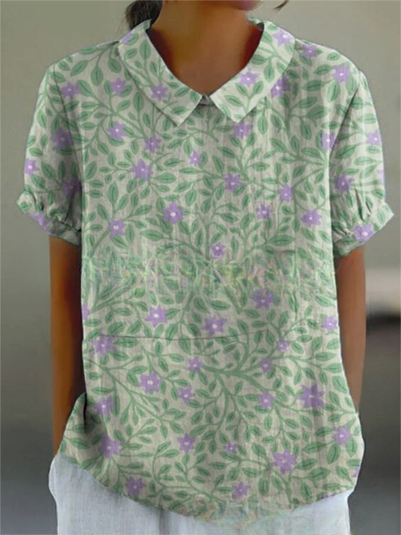 Vintage Bloemenblouse Dames | Comfortabele Pasvorm