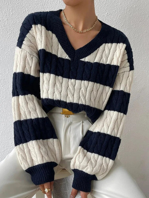 Dames Off-Shoulder Gebreide Trui - Zacht, Elegant, Meerdere Kleuren