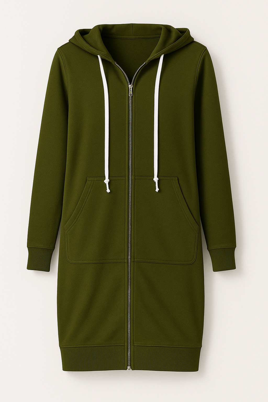 Knielange Hoodie voor Extra Comfort en Stijl
