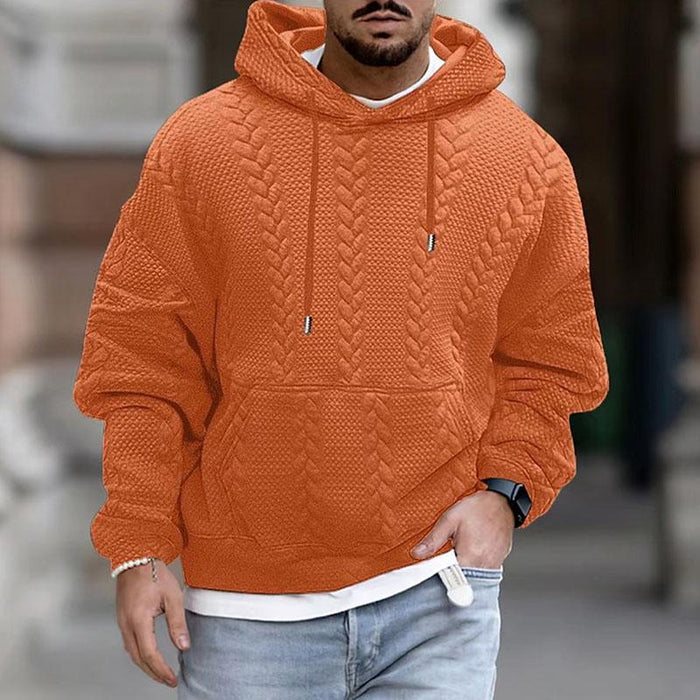 Gebreide herenhoodie – Comfortabele trui met modern patroon