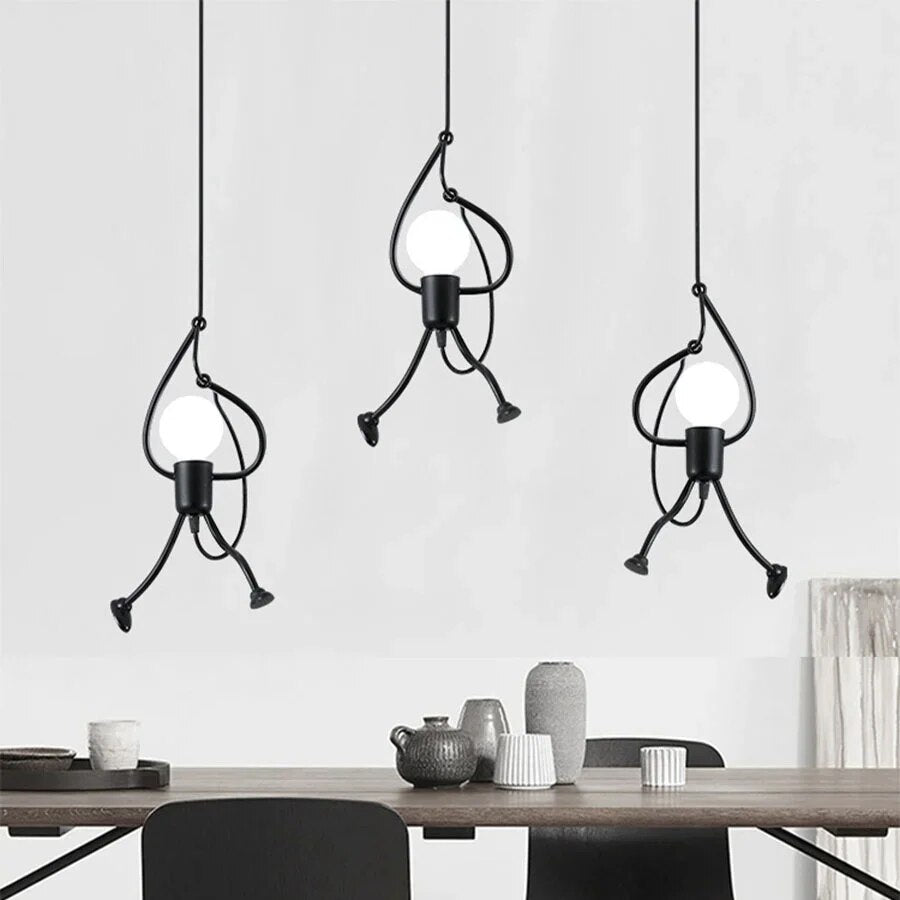 Retro Iron Man Plafondlamp - Uniek en Speels Design