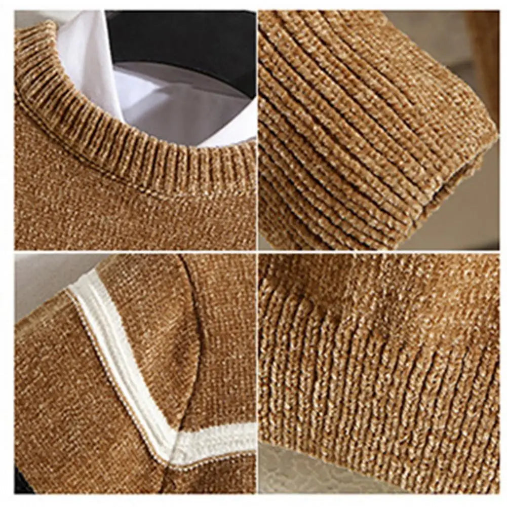 Gestreepte Slim Fit Pullover voor Mannen-mezamstore.nl