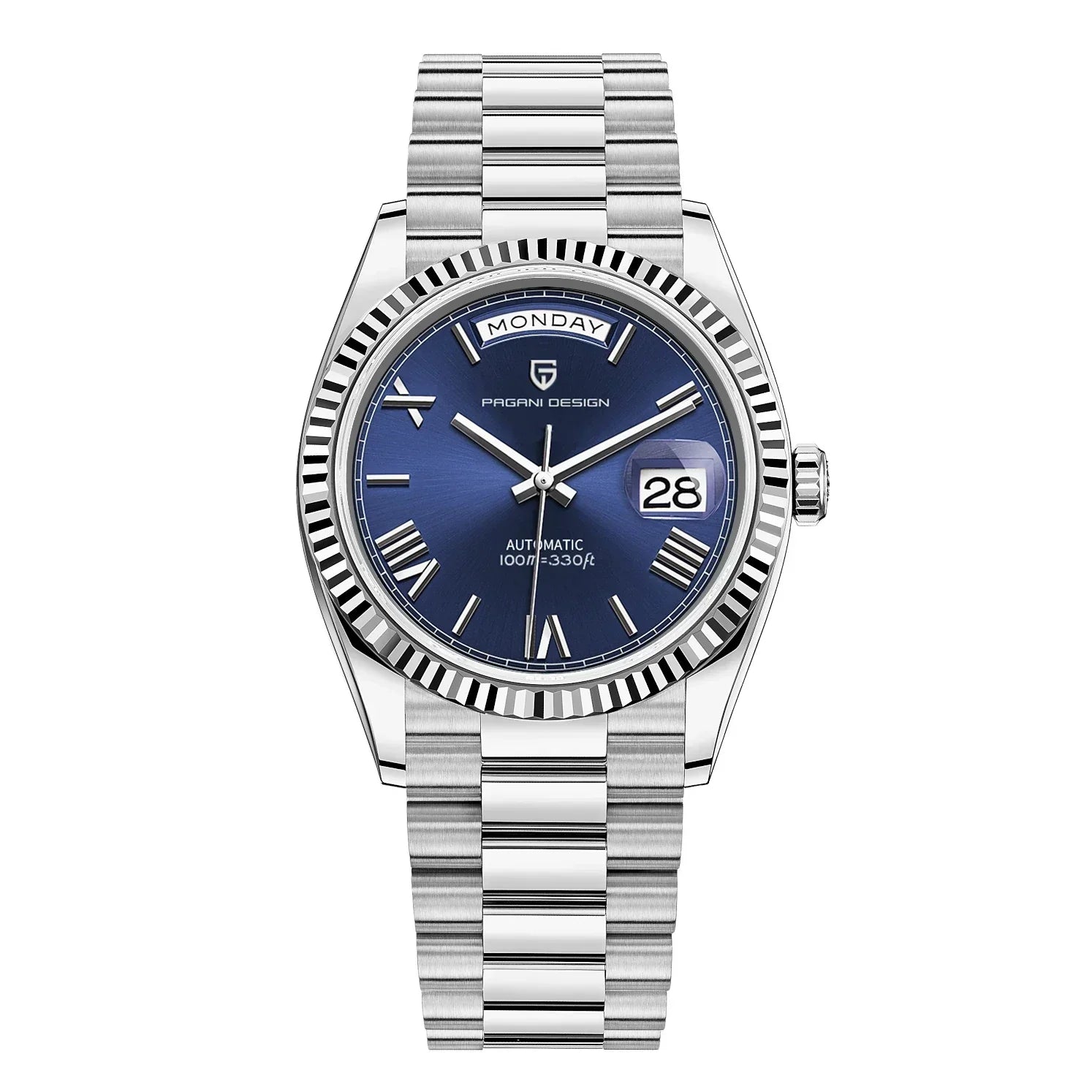 Luxe Heren Automatisch Horloge – Zelfopwindend Roestvrij Staal met Kalenderfunctie