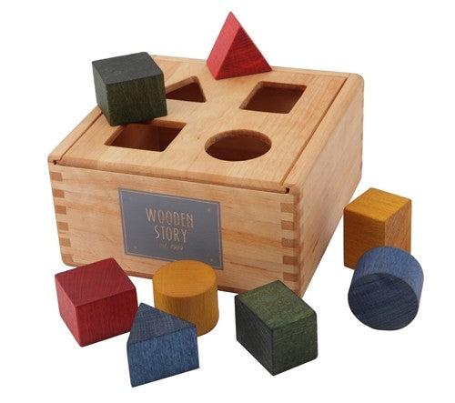 Houten Sortierbox voor Kinderen | Educatief Speelgoed met Vormen en Kleuren-mezamstore.nl