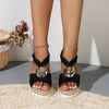 Leren Dames Sandalen Orthopedisch met Verstelbare Bandjes en Chunky Zool