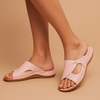 Leren Dames Sandalen met Verstevigde Zool en Ademend Leer