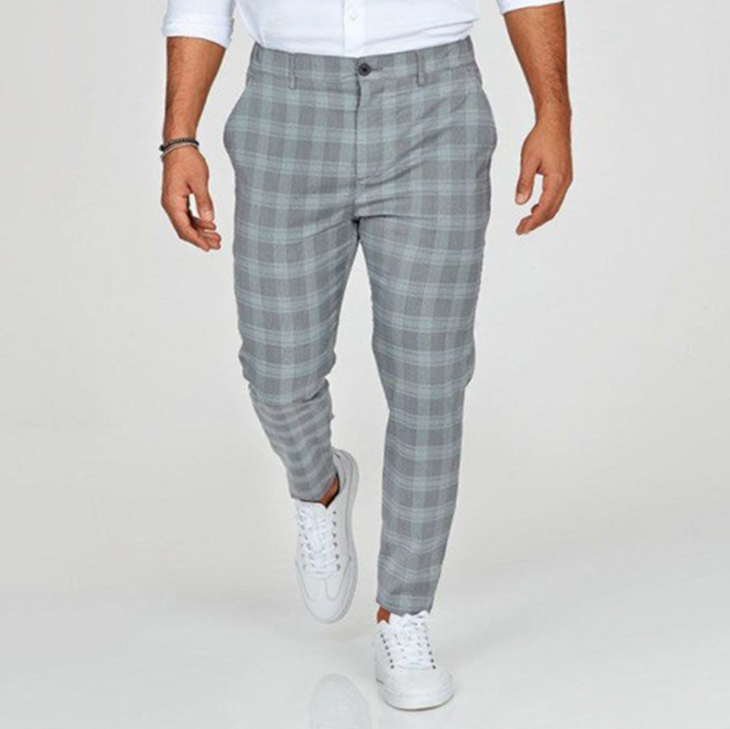 Geruite herenbroek met stretch - modern, comfortabel en duurzaam