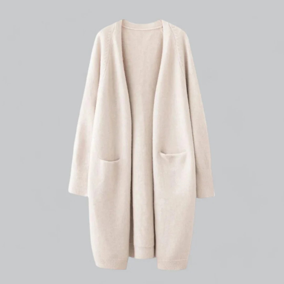 Lange Open Gebreide Damesvest | Comfortabel en Elegant