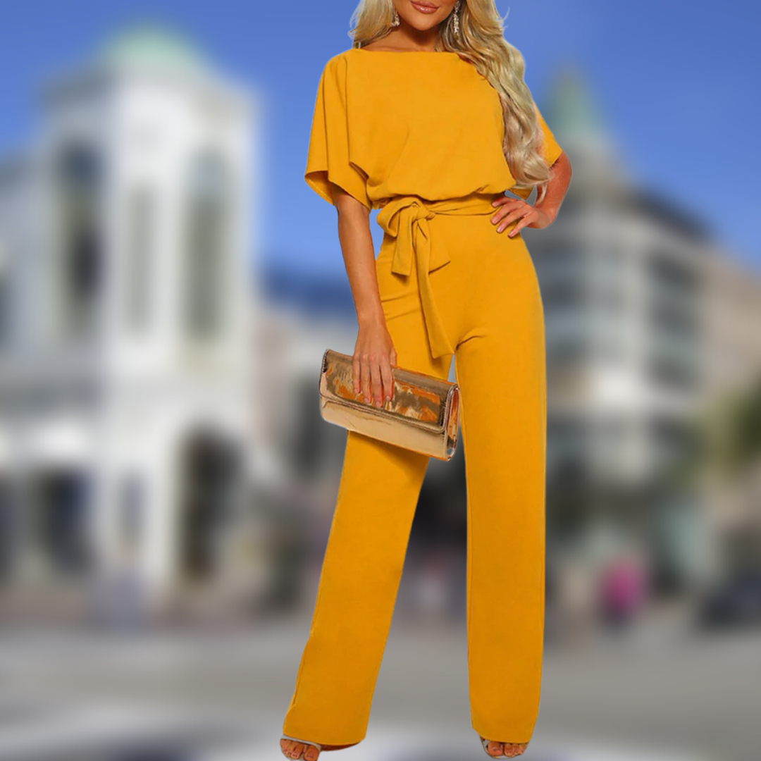 Elegante Jumpsuit met Riem | Stijlvolle Jumpsuit voor Werk en Feest