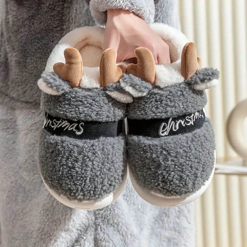 Kerst Rendier Pantoffels – Warme en Zachte Winter Slippers