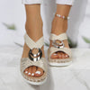 Orthopedische Sandalen met Slangenprint en Comfortzool