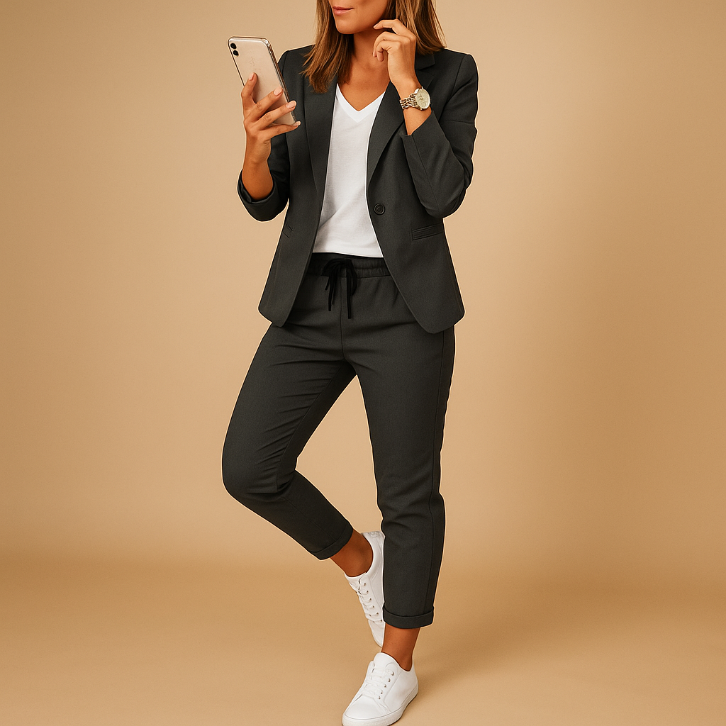 Dames Blazer en Broek Set voor Werk en Formele Gelegenheden
