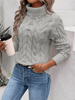 Kabelgebreide Turtleneck Trui voor Dames - Warme Winter Sweater