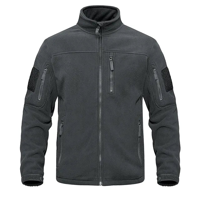 Heren Fleece Jas – Warme Softshell Outdoorjas met Rits